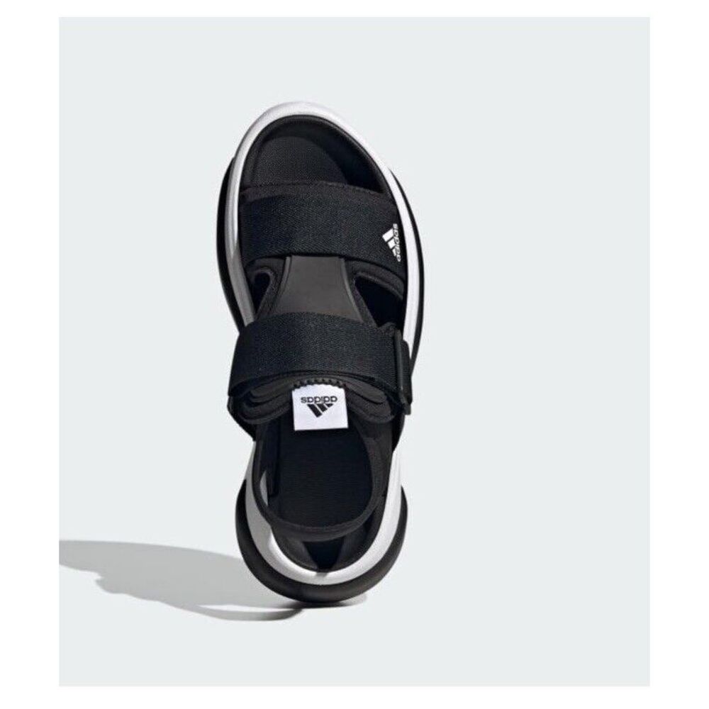 Adidas Mehana‎ Platform Sandals Women's Size 11 Black And White - Picture 8 of 9